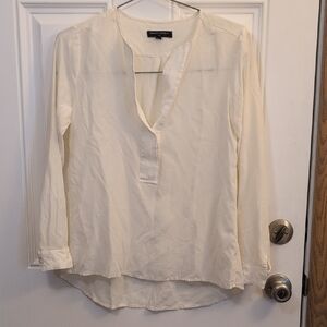 Banana Republic Cream V-Neck Blouse